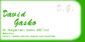 david gasko business card